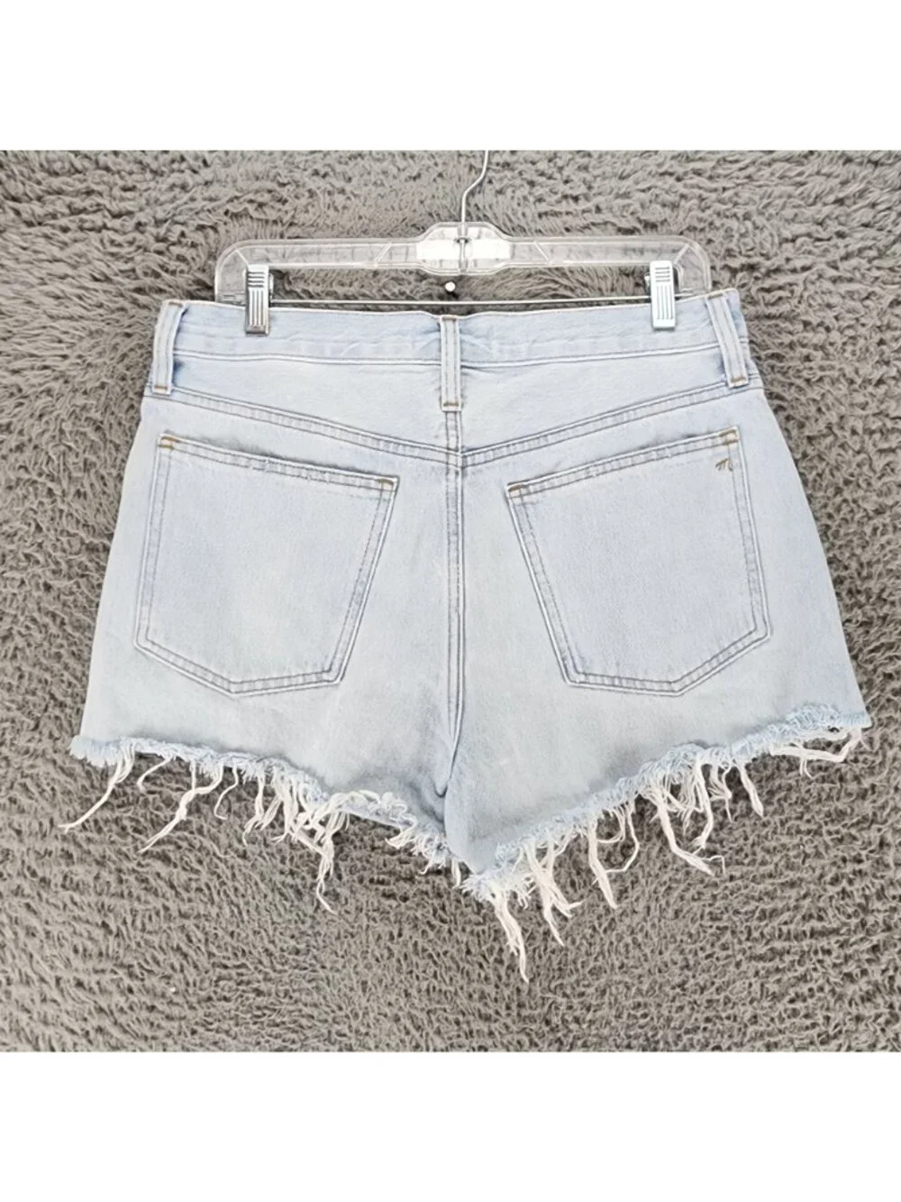 Madewell Shorts Womens 28 Light Blue Stretch Relaxed Denim Jean Jorts Cutoff